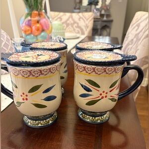 Temp-tations by Tara Old World Confetti Large Mugs with lid/spoon rest - 4